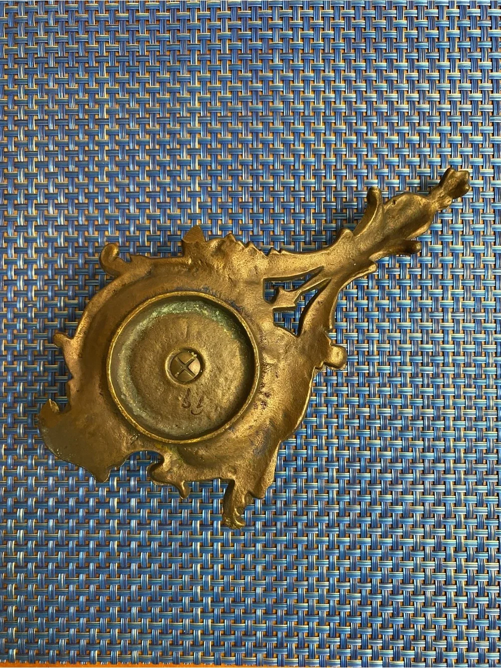 Vintage Antique-Style single candle holder brass or gilded bronze
